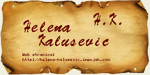 Helena Kalušević vizit kartica